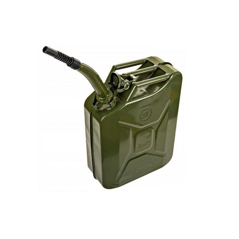Kanistras, metalinis indas, 20l, metalinis piltuvas