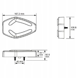 Priekinė posūkio signalo gabaritinė lemputė