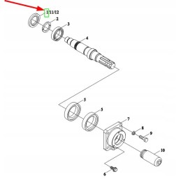 Te300 411 03 laikantis žiedas 40 x 64 x 8 mm