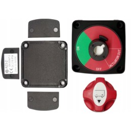 Įžeminimo srovės jungiklis, akumuliatoriaus svirtis, atjungiklis