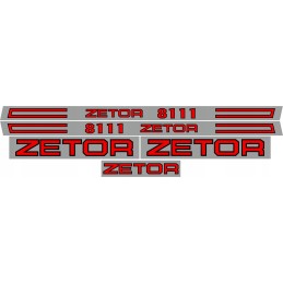 Zetor 8111 laminuoti lipdukai, komplektas, bortai, stogelis