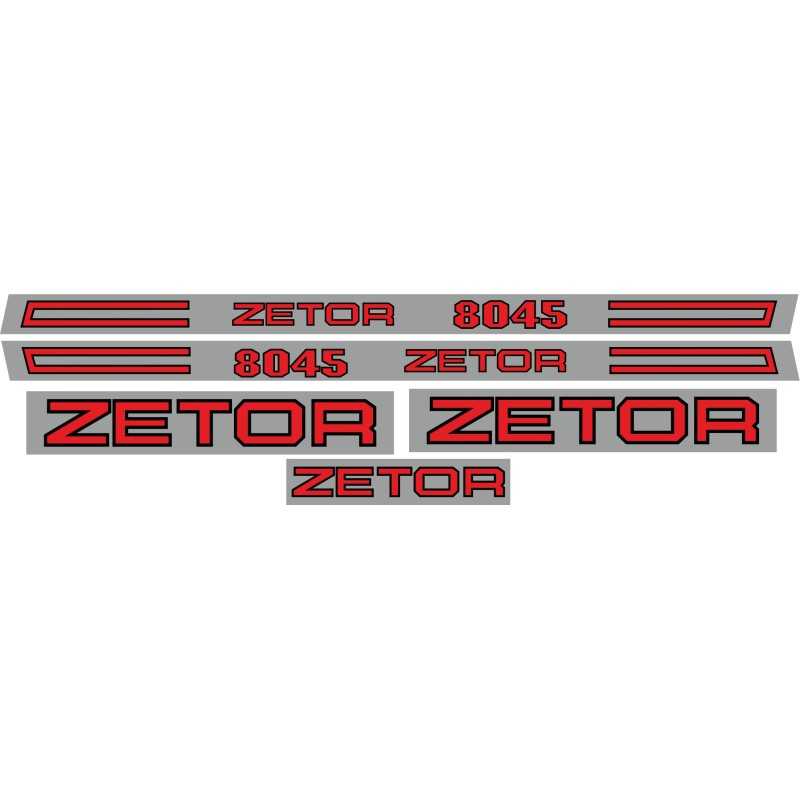 Zetor 8045 laminuoti lipdukai, komplektas, bortai, stogas