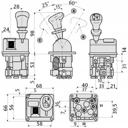 Apvertimo reguliatorius kipra išvertimo svirtis