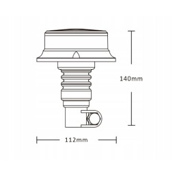 Mirksi įspėjamoji lemputė 12v 24v