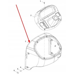 Tl02456020001a apatinis prietaisų skydelio dangtis