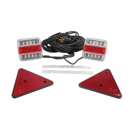 Magnetinių LED galinių žibintų komplektas su priimančiu trikampiu