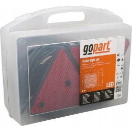 Magnetinių LED galinių žibintų komplektas su priimančiu trikampiu