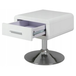 Actona komfortinė spintelė, balta, chromo MDF