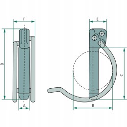 Vamzdžio kabelio kaištis fi 11 5 mm rubig cinkuotas