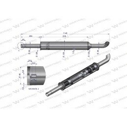 Nerūdijančio plieno duslintuvas 1140mm Ursus C360 Warynski