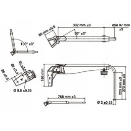 Kairiojo veidrodžio laikiklio svirties korpusas cx maxxum