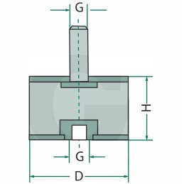 Cilindrinis vibracijos izoliatorius 48560702065