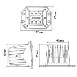 2x 40w darbinė lempa montuojama buferyje
