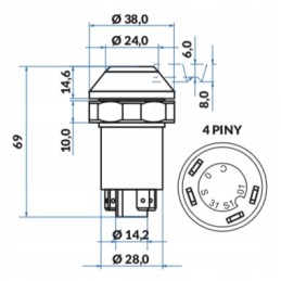 Deutz būgno greičio jungiklio mygtukas 01141619