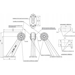 Kairės pusės gabaritinis žibintas, apvalus, 12 24v, raudonas
