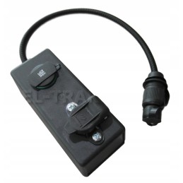 Dėžutė 1x 3 kontaktų cigarečių degiklio lizdui