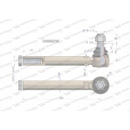 Vairo šarnyras m18x1 5l 048982 warynski