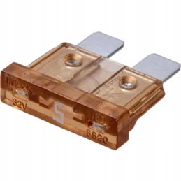 Ašmenų saugiklis 5A, šviesiai rudas, rinkinyje 10 vnt