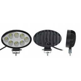 Ovali darbinė lemputė 8 LED traktoriams 12 24v