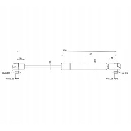 Teleskopinis amortizatorius 150n 170mm 275mm zetor