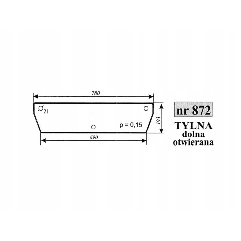 Apatinis galinis langas massey ferguson 872 3476137m1