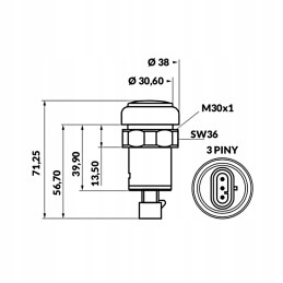 Massey Ferguson 6445 kėlimo svirties jungiklis