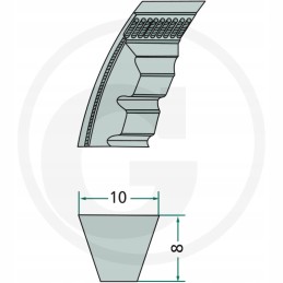 Dantytas trapecinis diržas XPZ 1202
