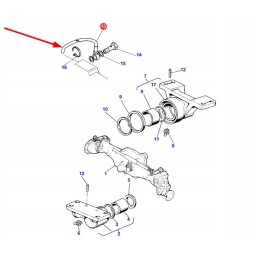 3555649m92 priekinės ašies hidraulinė žarna