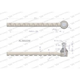 Vairo jungtis 311mm AL39022 Warynski