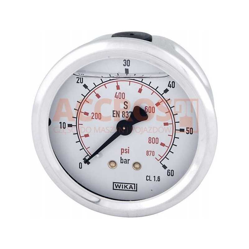 Glicerino manometras, skersmuo 63 mm, 60 barų, galinė jungtis