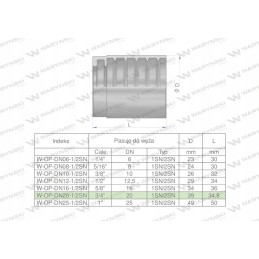 Universalus lizdas žarnoms dn20 1sn 2sn