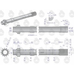Siųstuvo sankabos velenas c 360 3p originalus urs