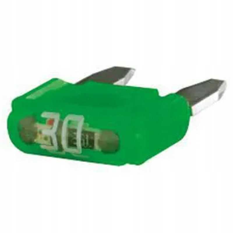 Ašmenų saugiklis 30a žalias rinkinys 10 vnt