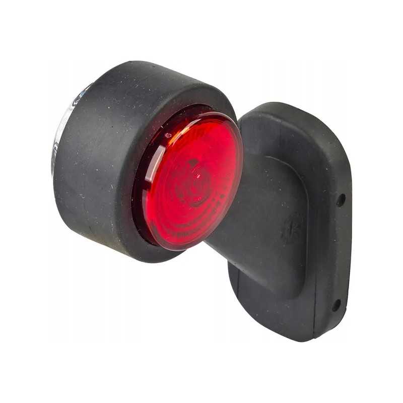 Kairės pusės gabaritinis žibintas, apvalus, 12 24v, raudonas