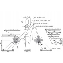 Kairės pusės gabaritinis žibintas, apvalus, 12 24v, raudonas