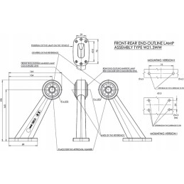LED šoninė šviesa, dešinė, 12 24v, raudona, skaidri