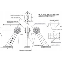 LED šoninė šviesa, dešinė, 12 24v, raudona, skaidri