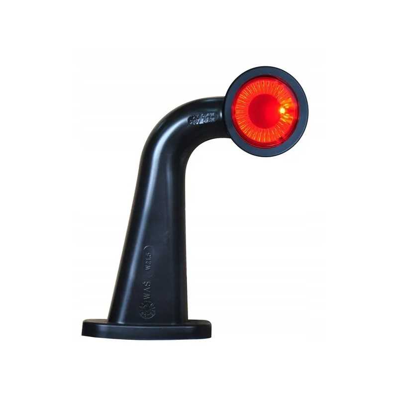 Kairės pusės gabaritinis žibintas, apvalus, 12 24v, raudonas