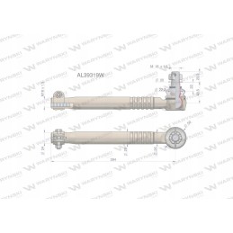 Vairo jungtis 284mm m18x1 5 al39319 Warynsk