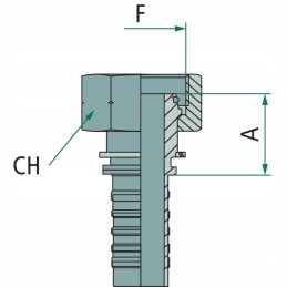 Galinis gnybtas DKOS 20s PN 16 5 8 colių M30x2