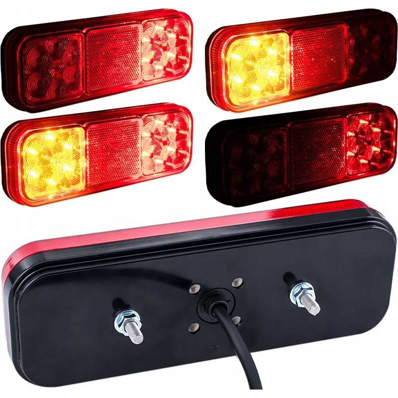 3 funkcijų galinis kombinuotas žibintas, priekaba, 2 vnt