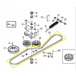V formos diržas x500 john deere m151276