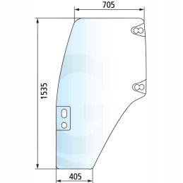 Korpusas JXU New Holland T5000 langas, kairės durys
