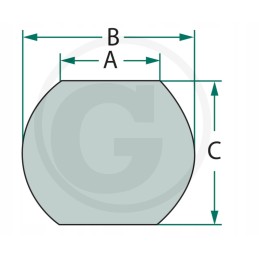 Apatinis jungties rutulys, 2 kat., 28, 56 mm