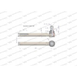 Vairo jungtis 250mm m18x1 5 3426313m1 waryn