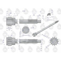 Sankaba ir pakopos velenas C 360 3p originalus Ursus