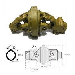 Dviguba jungtimi, kardaninis velenas 23 8x91 27x74 6mm