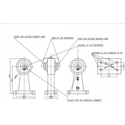 LED šoninė šviesa, dešinė, 12 24v, raudona, skaidri