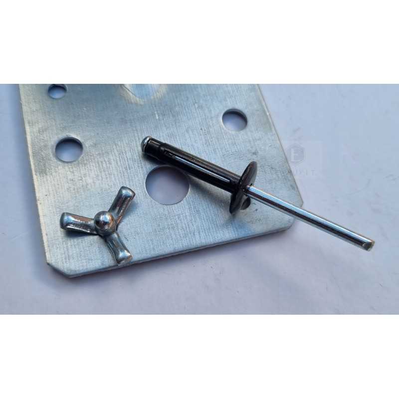 Cinkuoto plieno kniedės brezentiniams priekabos šonams