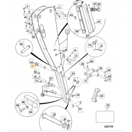 Galinio tarpiklio kaištis jcb 3cx 4cx 811 90585